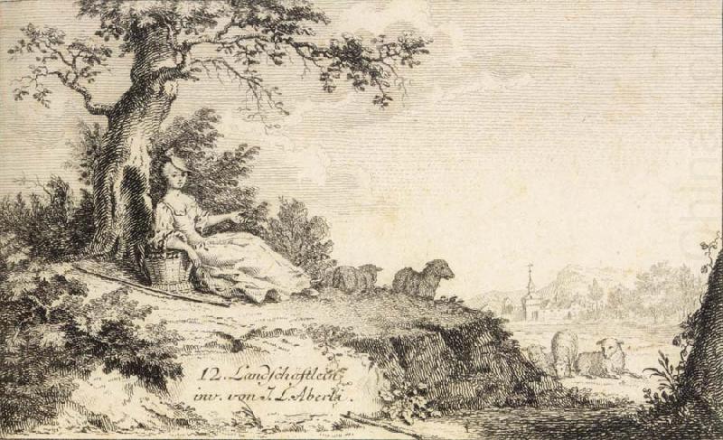 Title leaf of the album 12 landscapes, Johann Ludwig Aberli